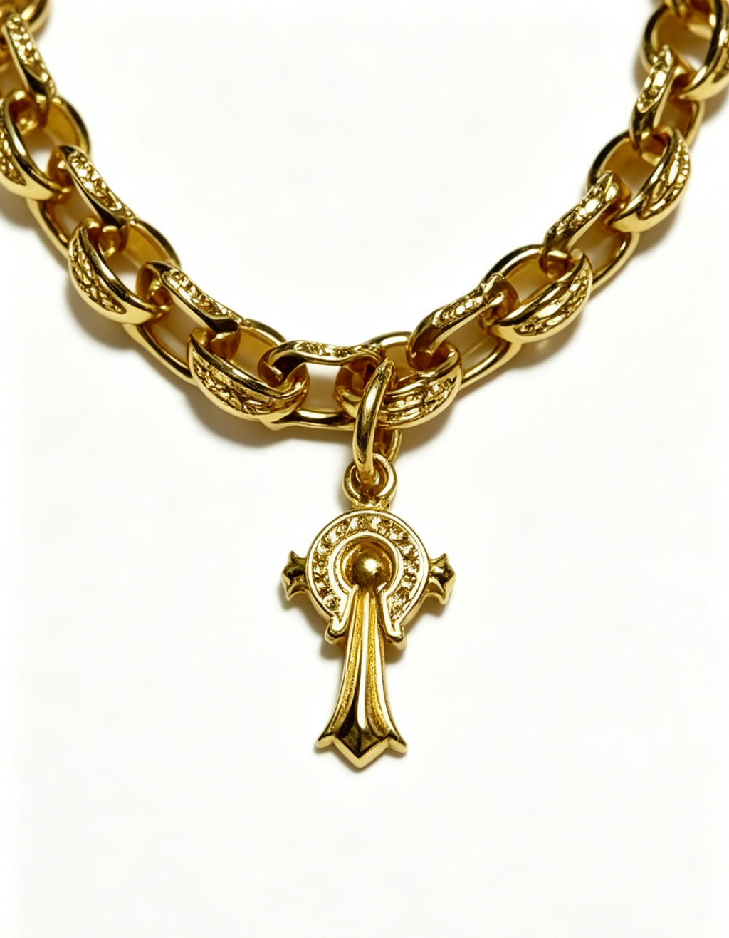 Chrome Hearts Cross Fleur-de-Lis Antiqued Polished Bracelet - album image 6