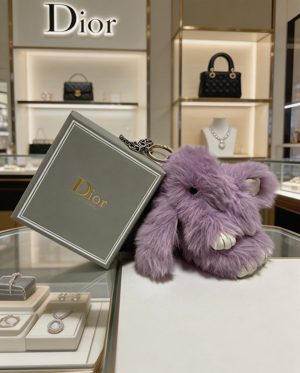 Dior Purple Plush Character Keychain - product image 3