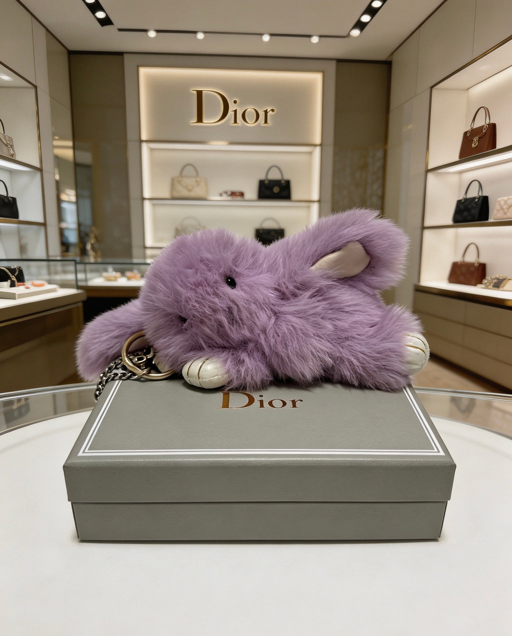 Dior Purple Plush Character Keychain - product image 2