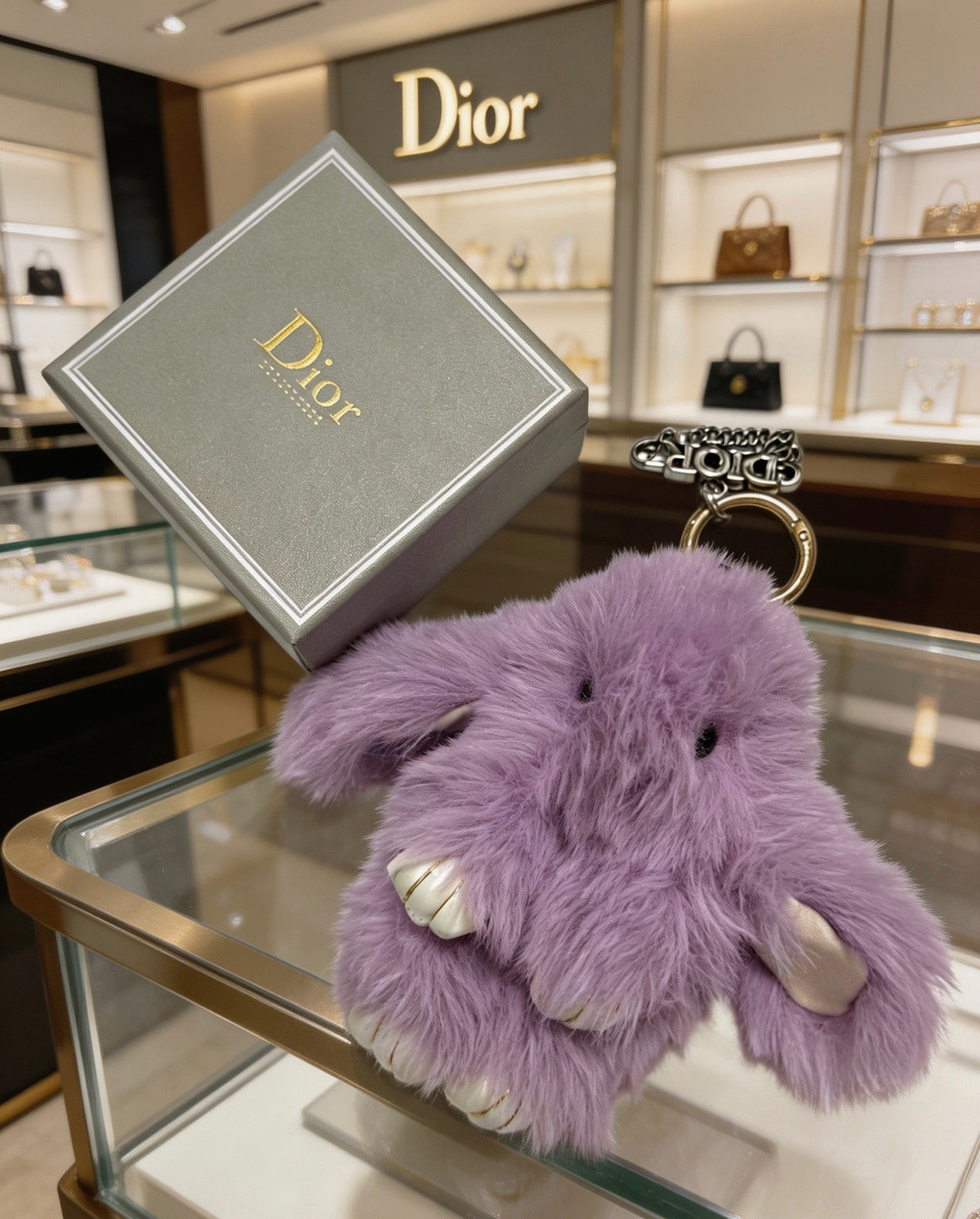 Dior Purple Plush Character Keychain - product image 4