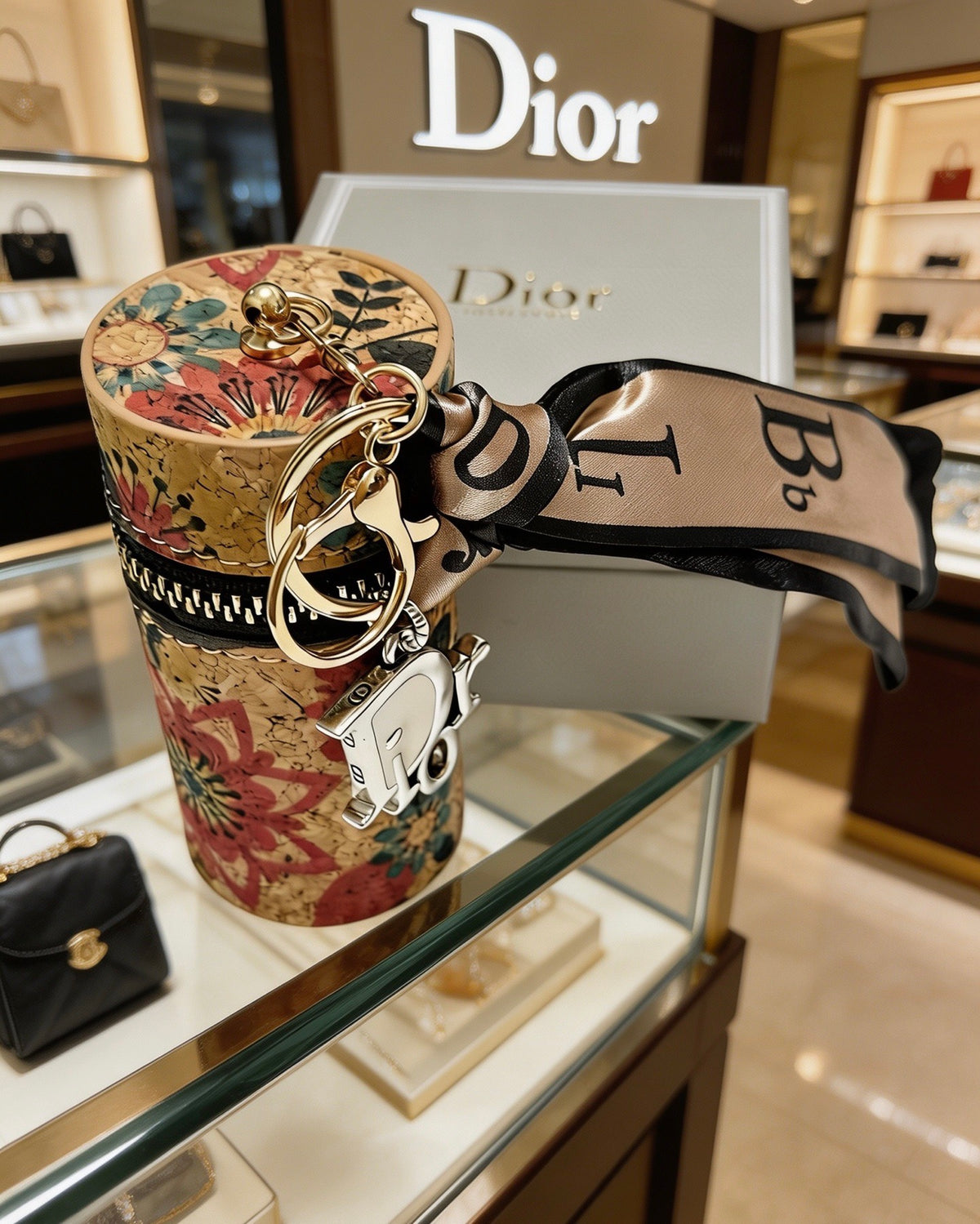Dior Patterned Cylinder Bag Charm - product image 3