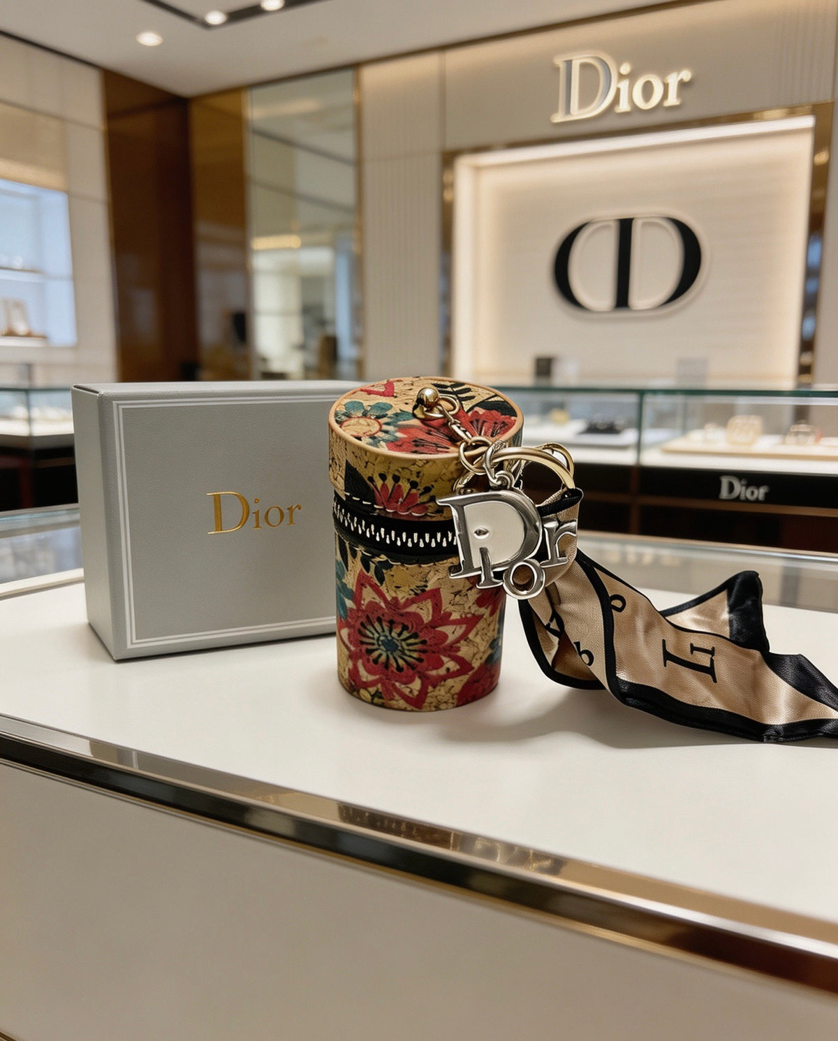 Dior Patterned Cylinder Bag Charm - product image 6