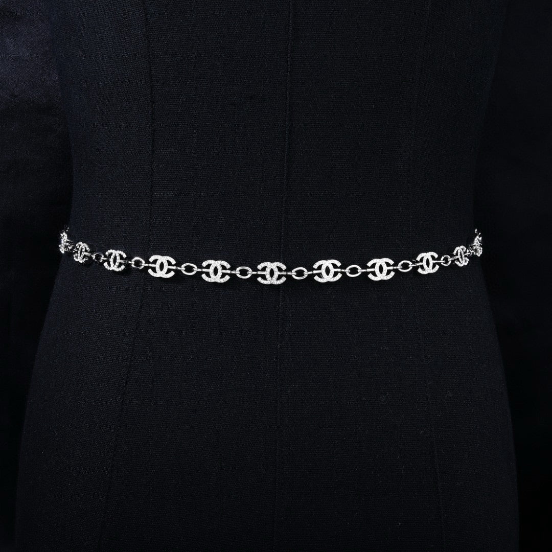 Chanel Black Leather Chain Belt - album image 8