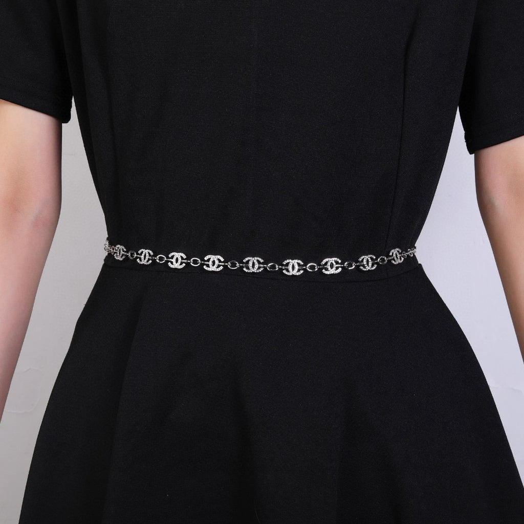 Chanel Black Leather Chain Belt - album image 1