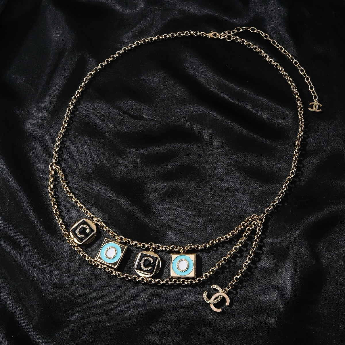 Chanel Gold-Tone Square Plaque Chain Belt - album image 3