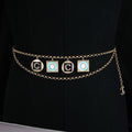 Chanel Gold-Tone Square Plaque Chain Belt - album image 1