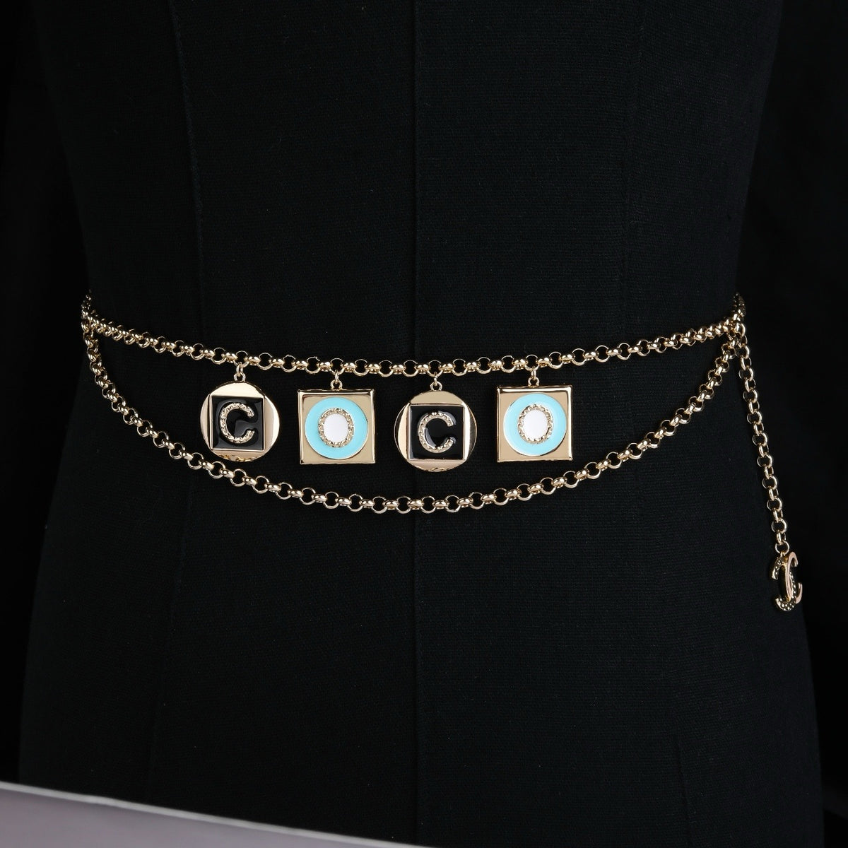 Chanel Gold-Tone Square Plaque Chain Belt - album image 1