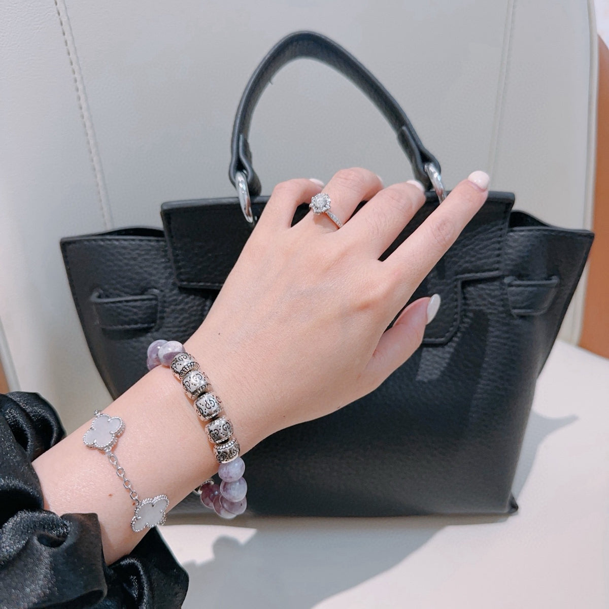 Gucci Anger Forest Interlocking G Beaded Crystal Accent Antiqued Bracelet - album image 3