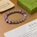 Gucci Anger Forest Interlocking G Beaded Crystal Accent Antiqued Bracelet - album image 1