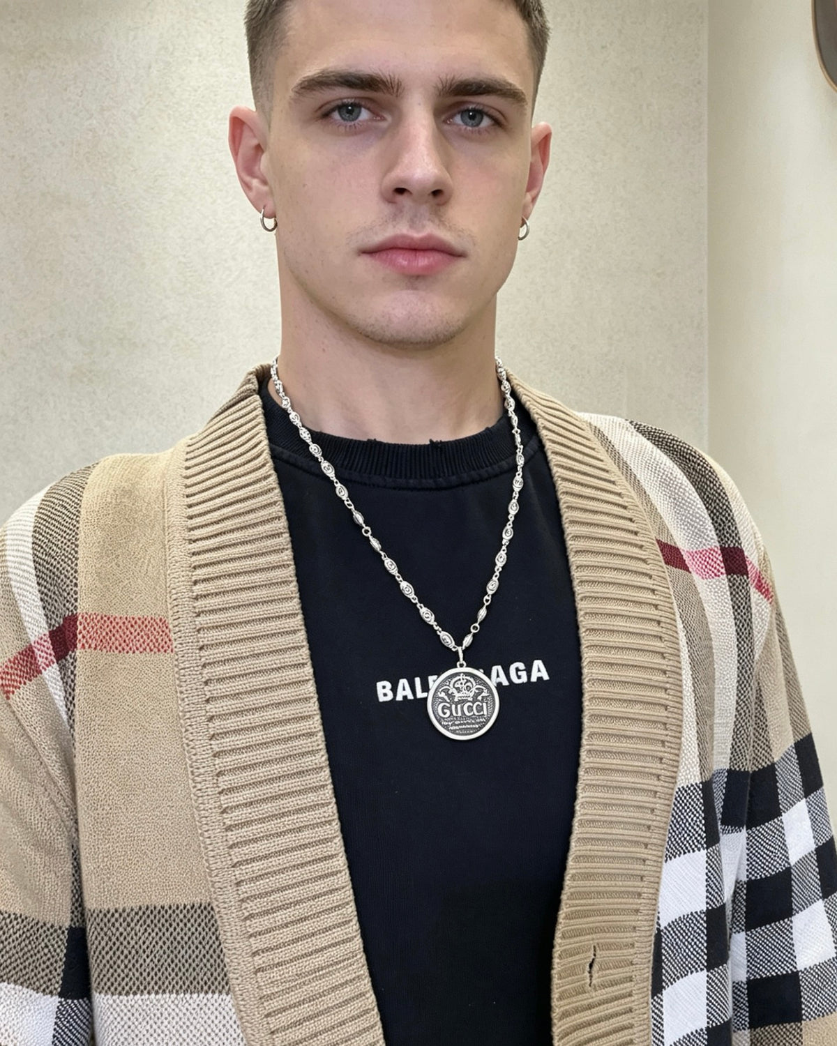 Gucci Anger Forest Interlocking G Antiqued Chain Necklace - album image 3