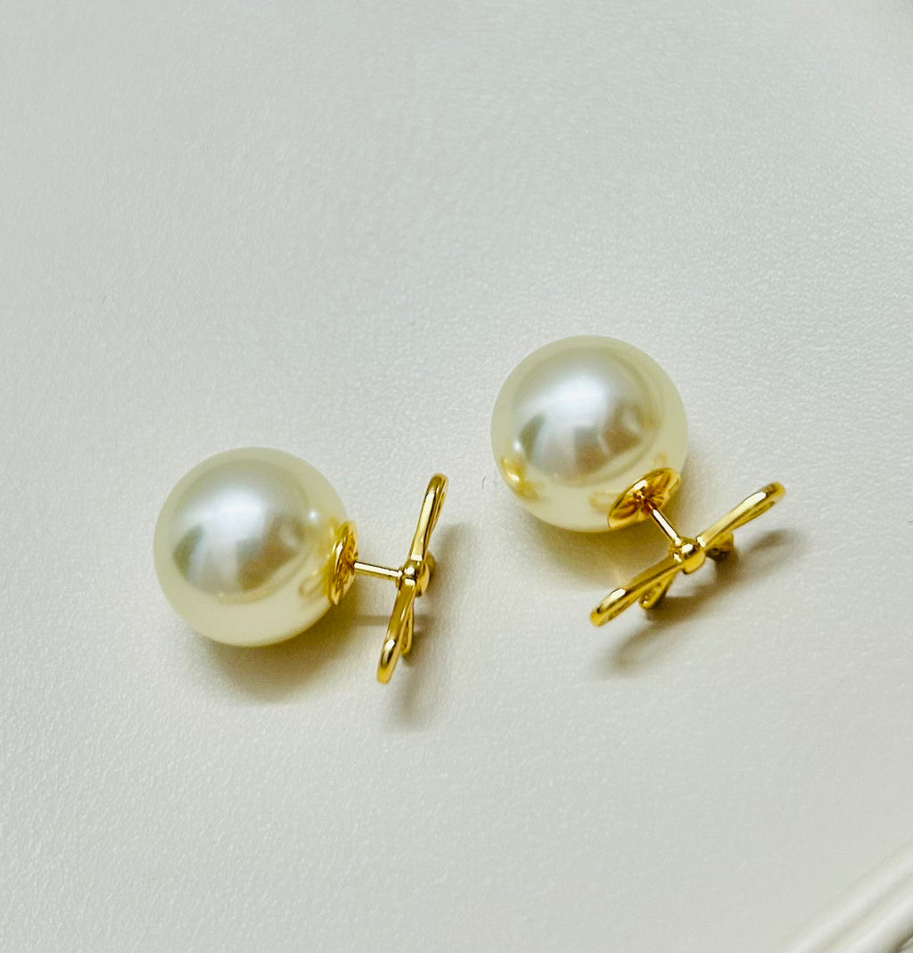 Dior Pearl-Look Bow-Accent Earrings - product image 4