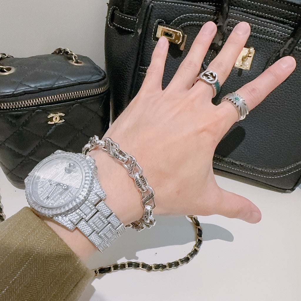 Gucci Silver-Tone Twisted Oval Link Bracelet - album image 3