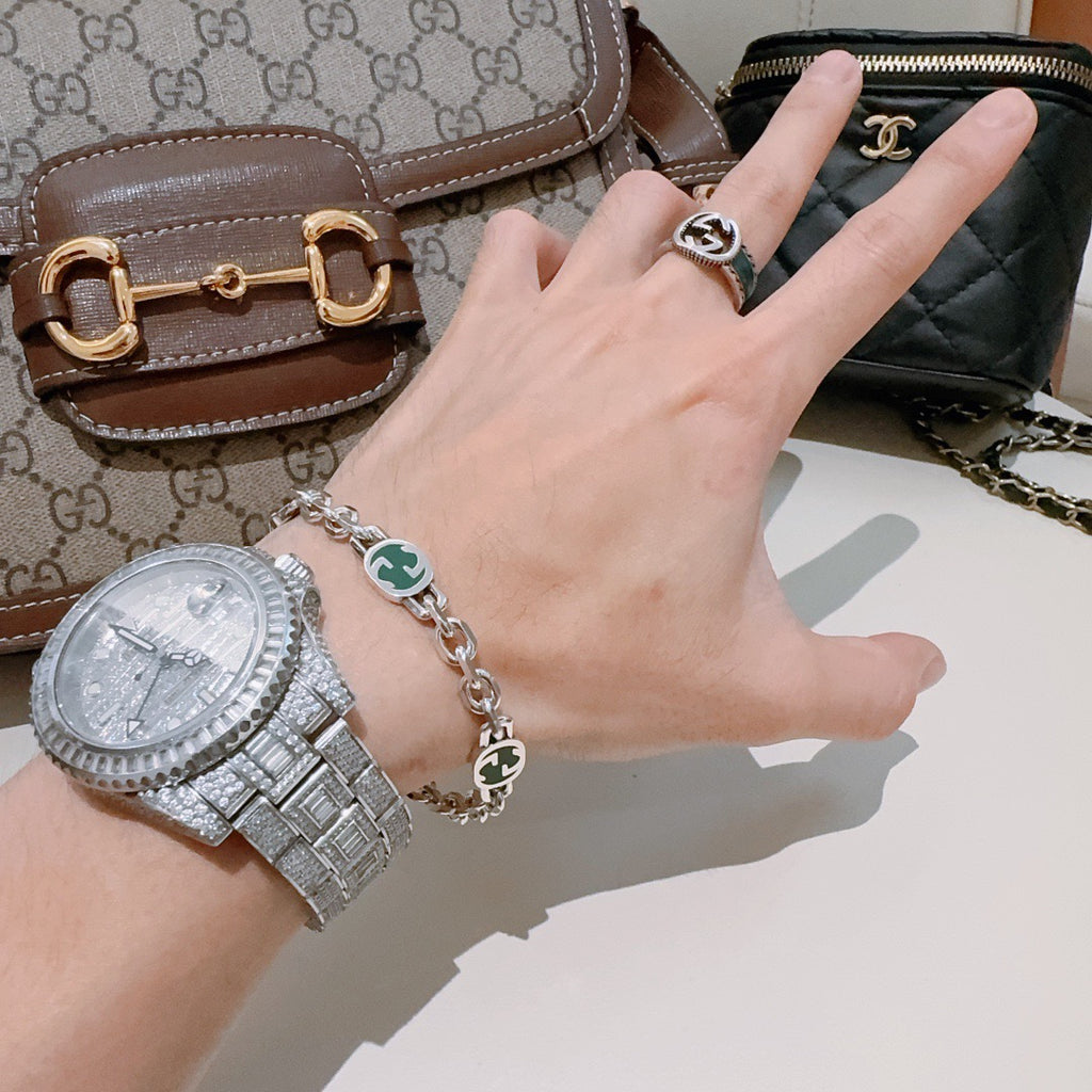 Gucci Silver-Tone GG Link Bracelet - album image 6
