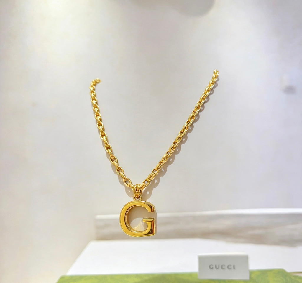 Gucci Anger Forest Interlocking G Gold-Tone Antiqued Chain Necklace - album image 5