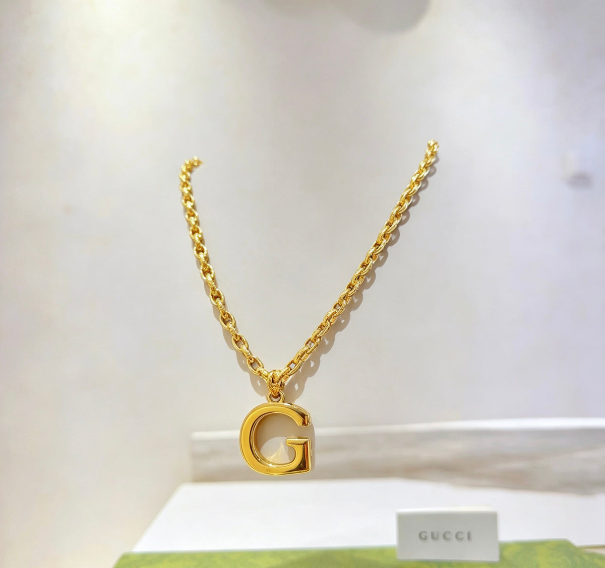 Gucci Anger Forest Interlocking G Gold-Tone Antiqued Chain Necklace - album image 5