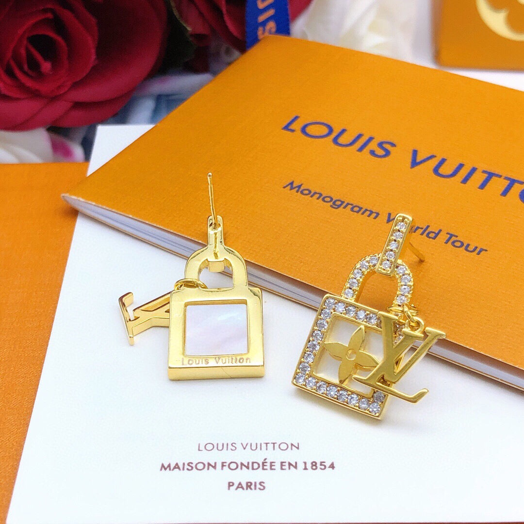 Louis Vuitton Padlock Crystal Accent Earrings - album image 2