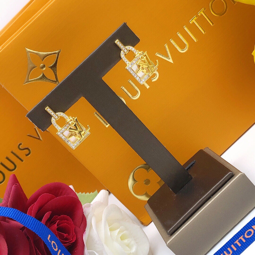 Louis Vuitton Padlock Crystal Accent Earrings - album image 9