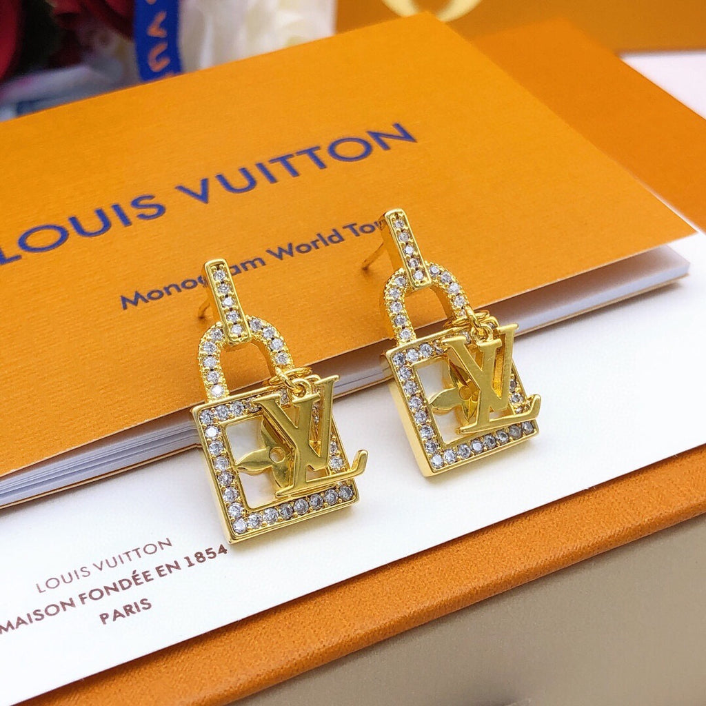 Louis Vuitton Padlock Crystal Accent Earrings - album image 6