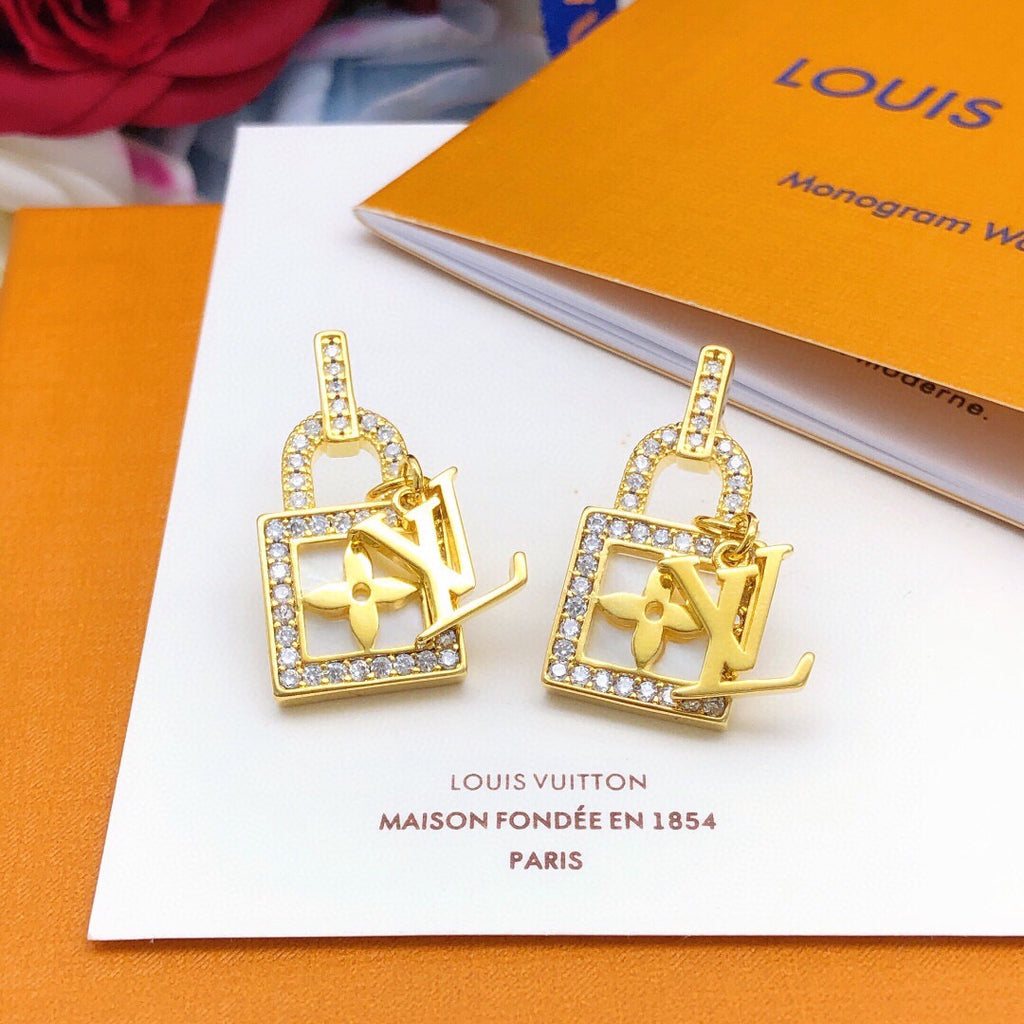 Louis Vuitton Padlock Crystal Accent Earrings - album image 5