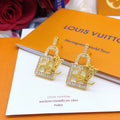 Louis Vuitton Padlock Crystal Accent Earrings - album image 1