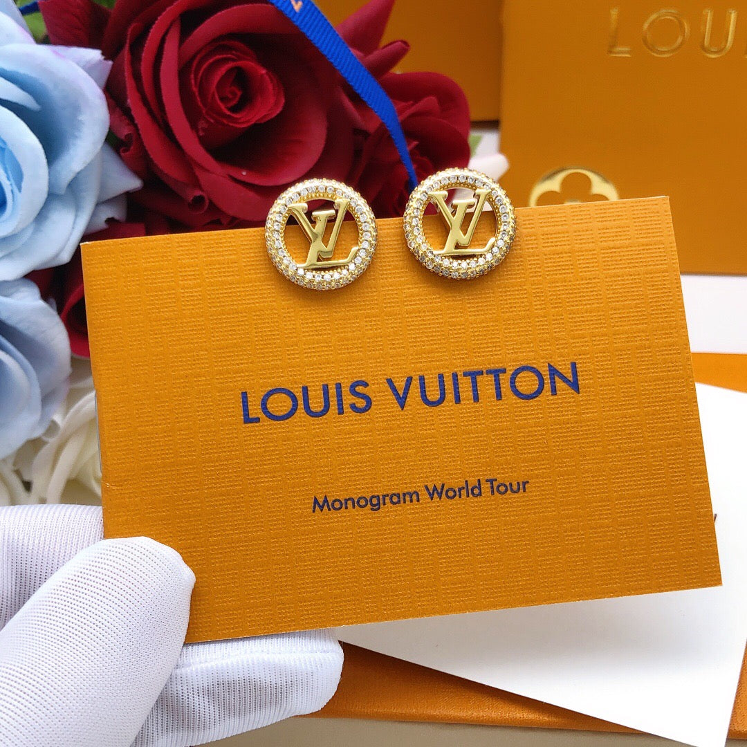 Louis Vuitton Circular Crystal Accent Earrings - album image 6