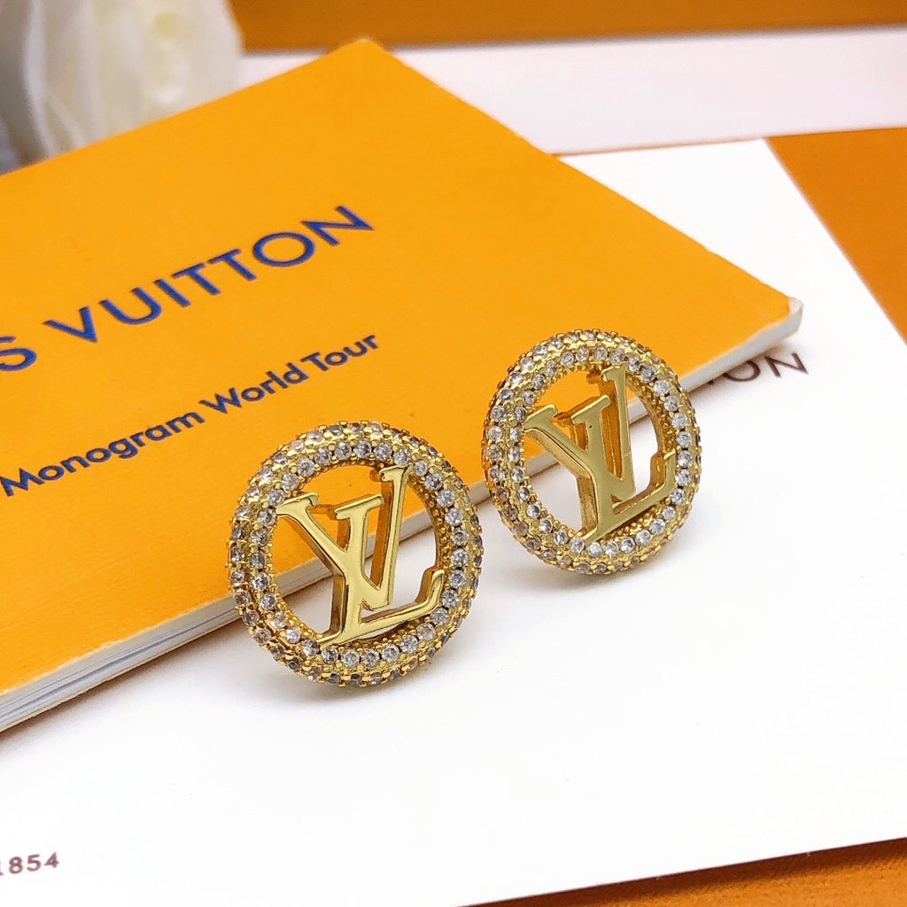 Louis Vuitton Circular Crystal Accent Earrings - album image 1
