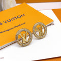 Louis Vuitton Circular Crystal Accent Earrings - album image 1
