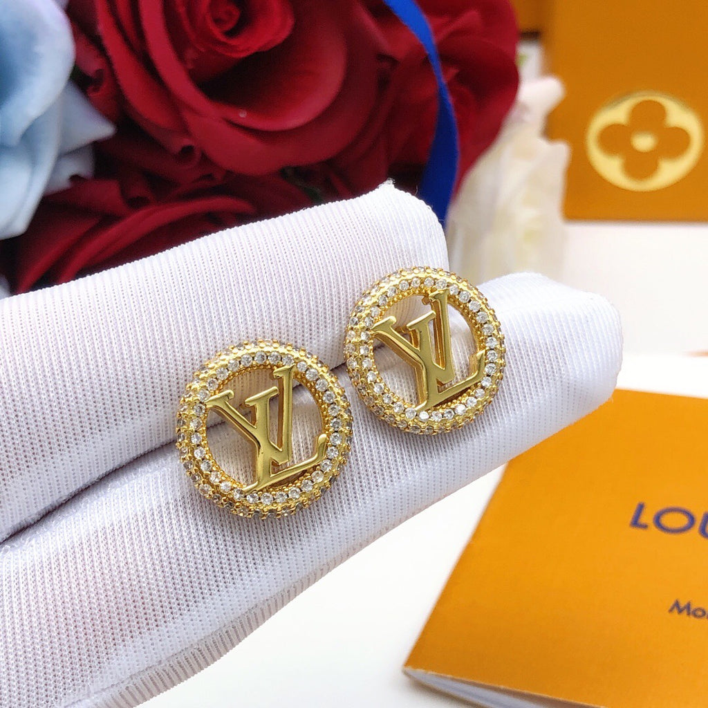 Louis Vuitton Circular Crystal Accent Earrings - album image 5