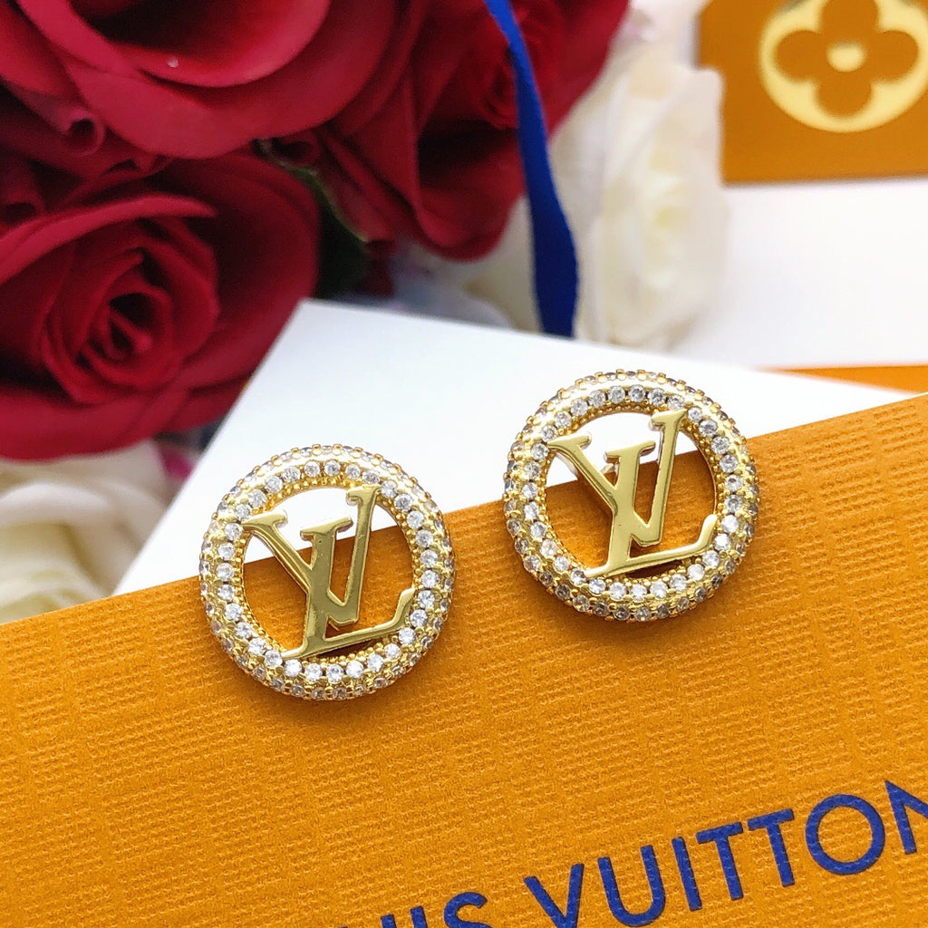 Louis Vuitton Circular Crystal Accent Earrings - album image 7