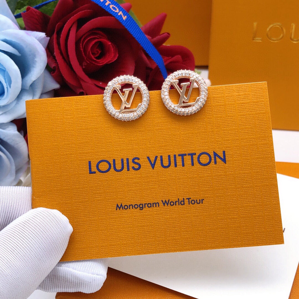Louis Vuitton Circular Crystal Accent Earrings - album image 5