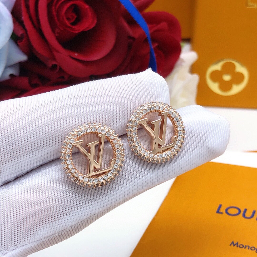 Louis Vuitton Circular Crystal Accent Earrings - album image 3