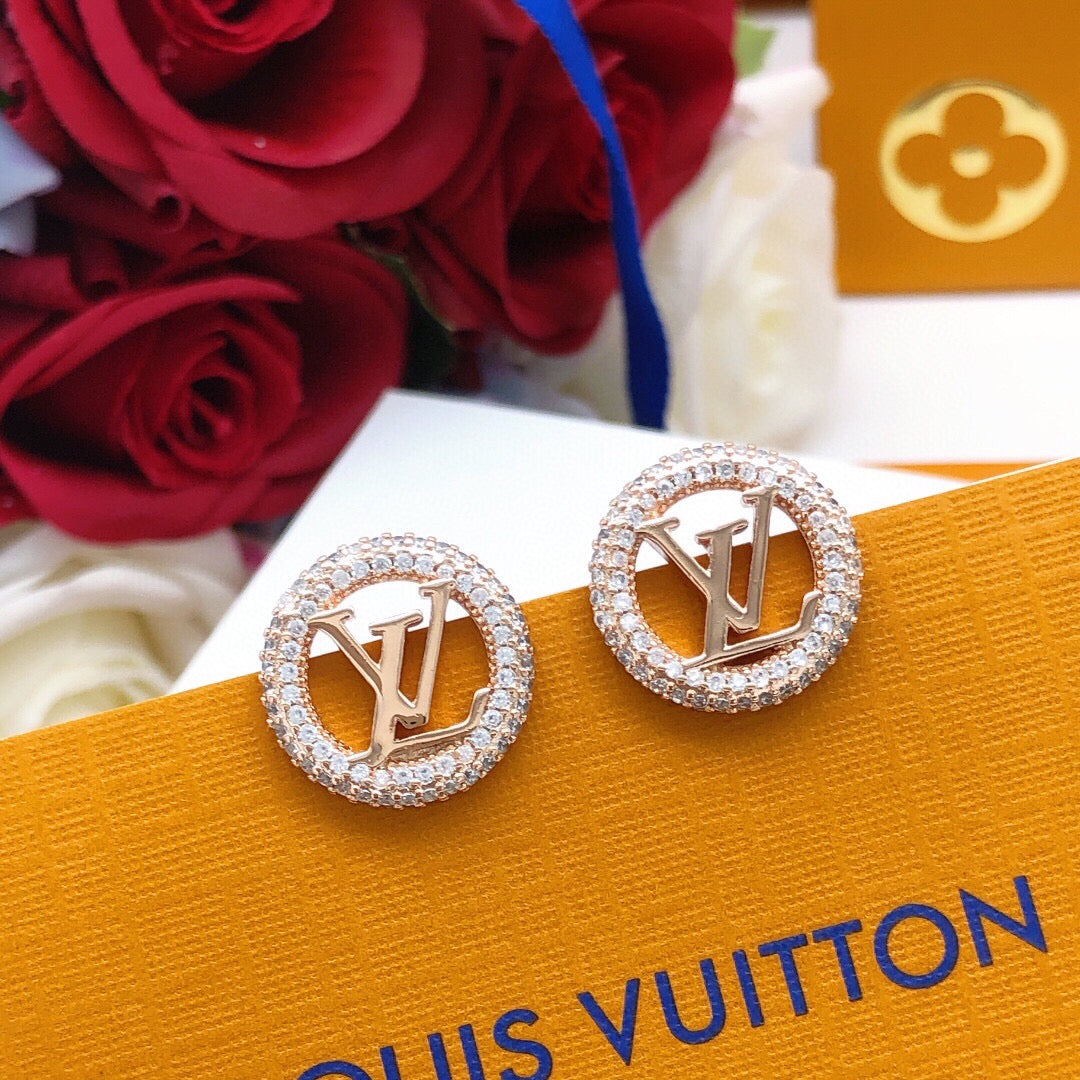 Louis Vuitton Circular Crystal Accent Earrings - album image 4