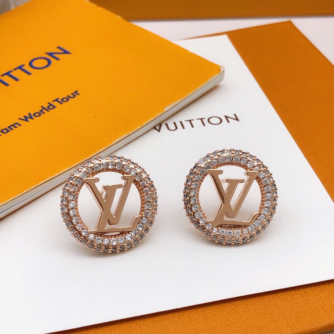 Louis Vuitton Circular Crystal Accent Earrings - album image 2