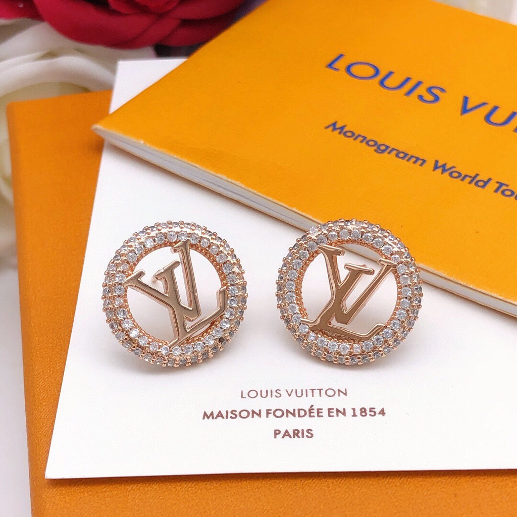 Louis Vuitton Circular Crystal Accent Earrings - album image 1