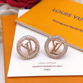 Louis Vuitton Circular Crystal Accent Earrings - album image 1