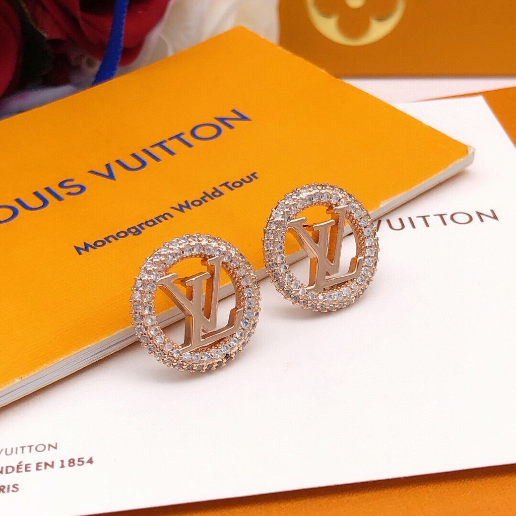 Louis Vuitton Circular Crystal Accent Earrings - album image 8