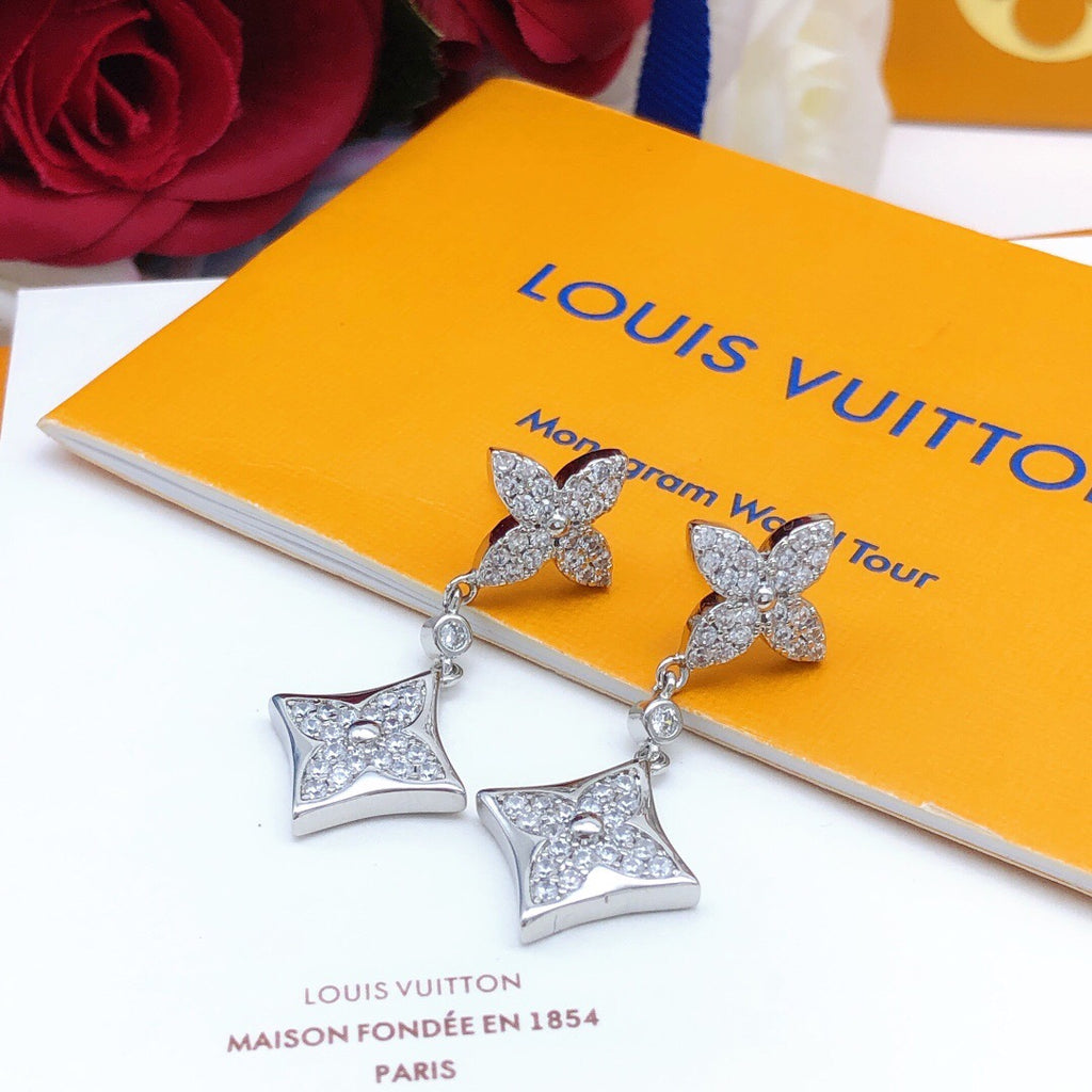 Louis Vuitton Silver-Tone Monogram Tassel Crystal Accent Earrings - album image 5
