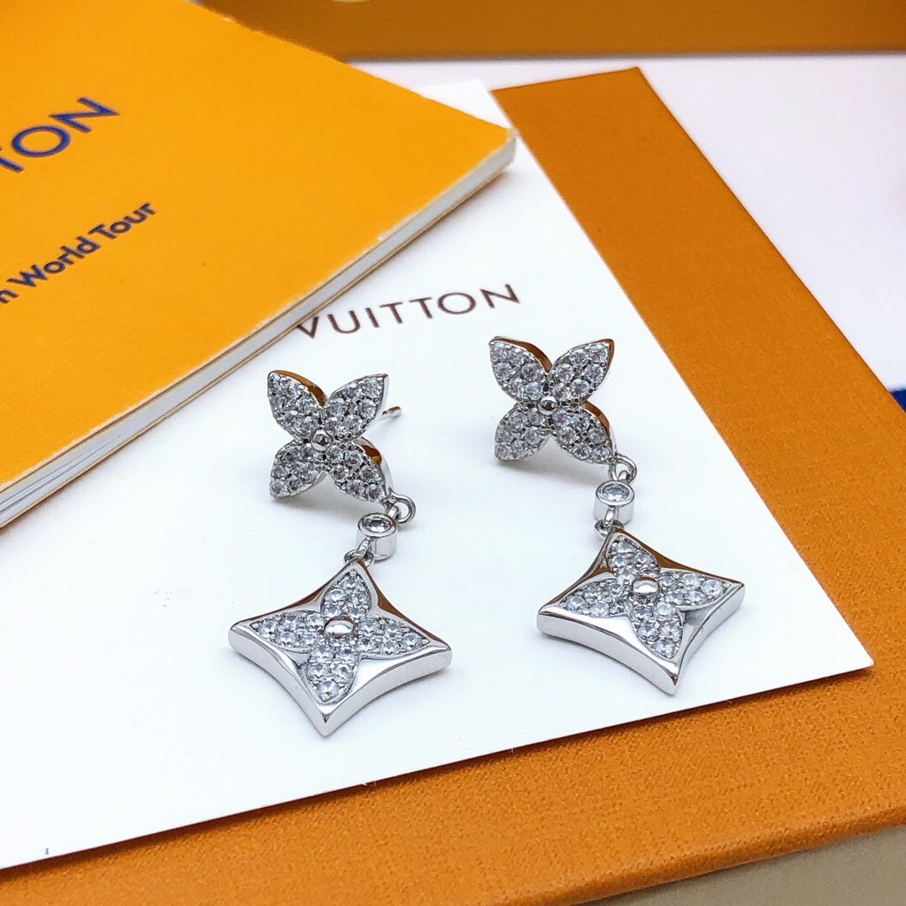 Louis Vuitton Silver-Tone Monogram Tassel Crystal Accent Earrings - album image 4