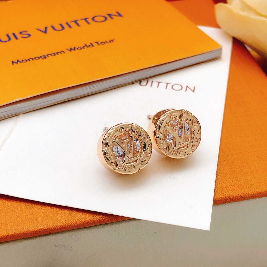 Louis Vuitton Rose Gold-Tone Gold-Tone Circular Earrings - album image 4