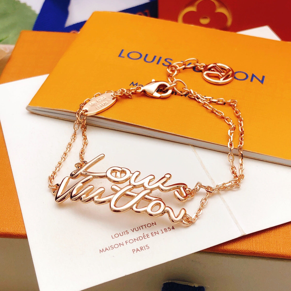 Louis Vuitton Rose Gold-Tone Gold-Tone Double-Layer Polished Bracelet - album image 2