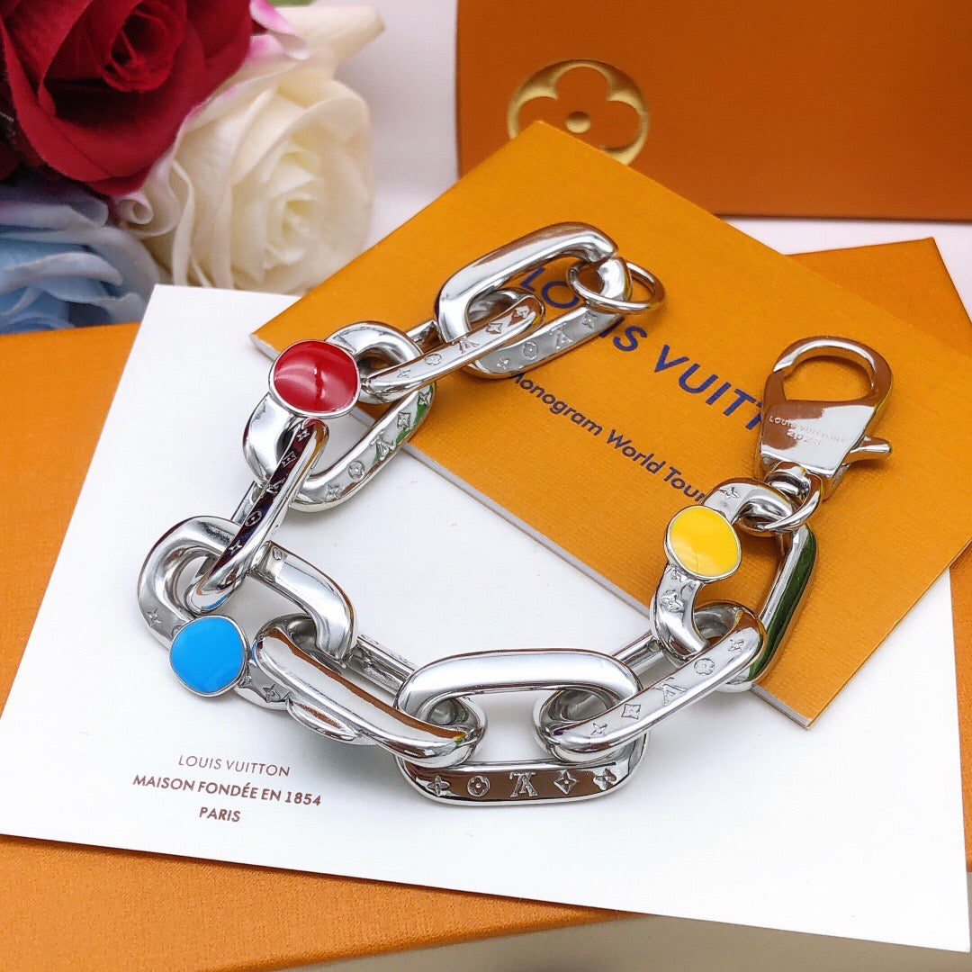Louis Vuitton Silver-Tone Multicolor Bracelet - album image 5