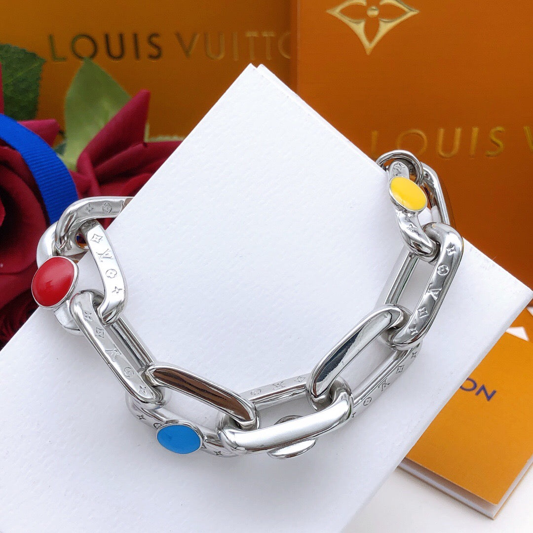 Louis Vuitton Silver-Tone Multicolor Bracelet - album image 4