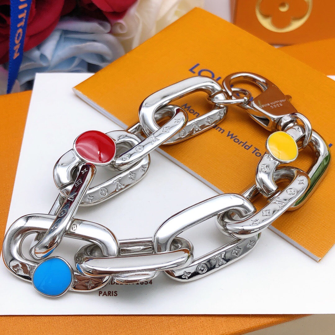 Louis Vuitton Silver-Tone Multicolor Bracelet - album image 3