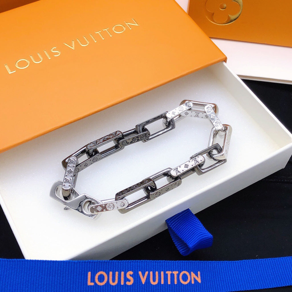 Louis Vuitton Two-Tone Rectangular Link Bracelet - album image 6