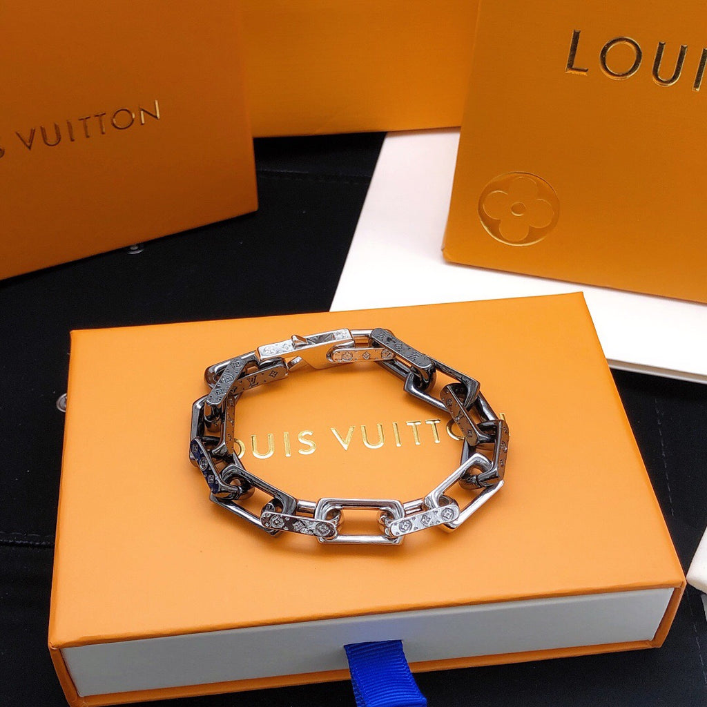 Louis Vuitton Two-Tone Rectangular Link Bracelet - album image 4
