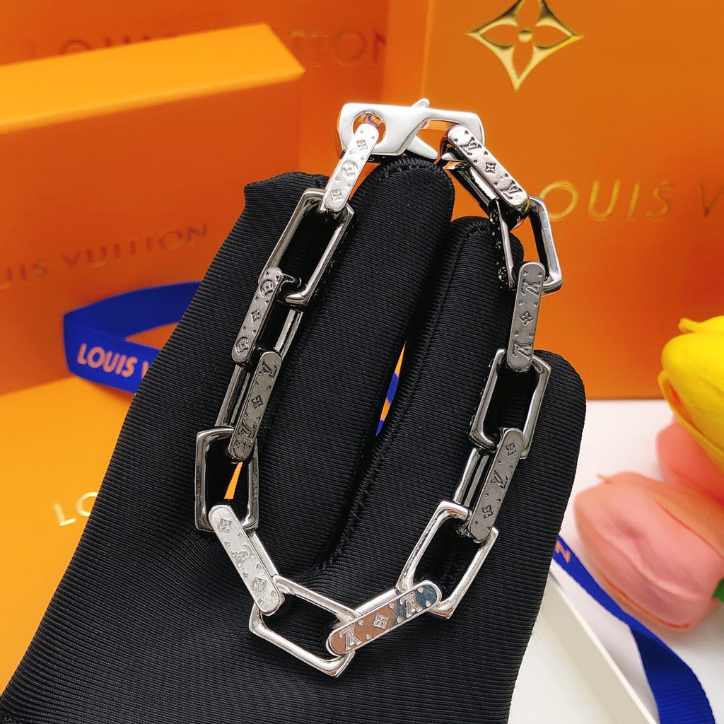 Louis Vuitton Two-Tone Rectangular Link Bracelet - album image 3