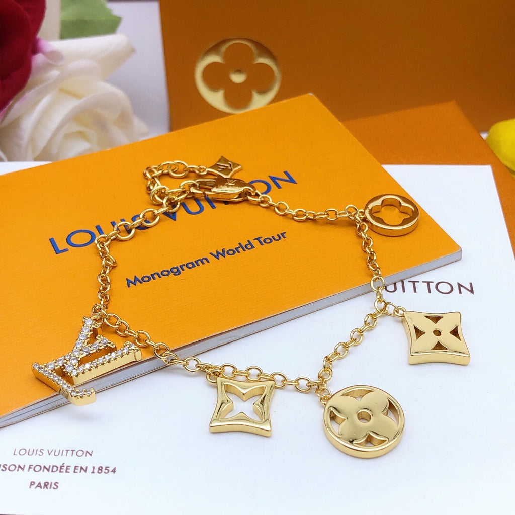 Louis Vuitton Gold-Tone Monogram Openwork Polished Bracelet - album image 4