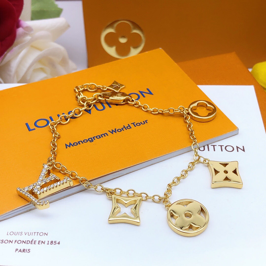 Louis Vuitton Gold-Tone Monogram Openwork Polished Bracelet - album image 4