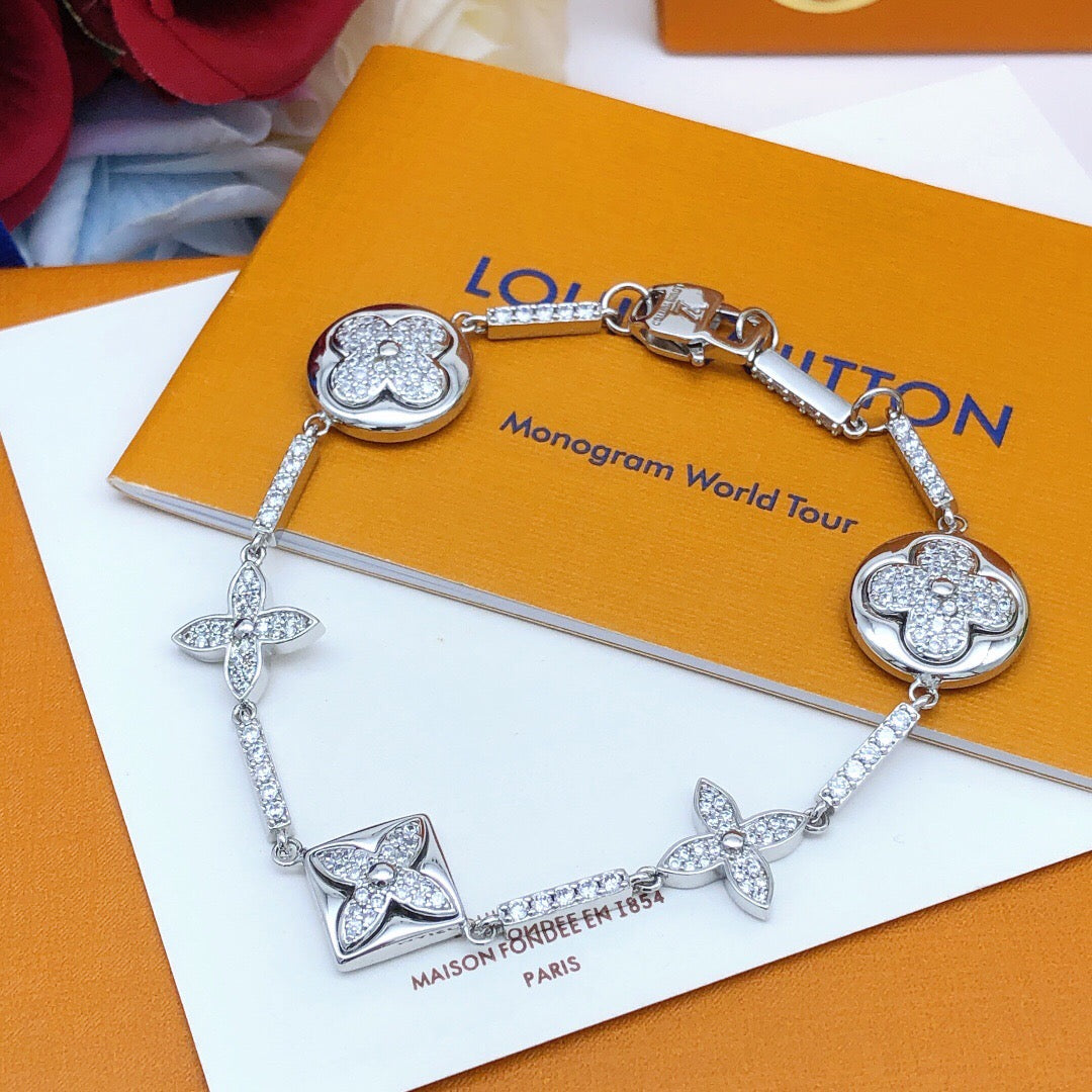 Louis Vuitton Silver-Tone Monogram Crystal Accent Bracelet - album image 2
