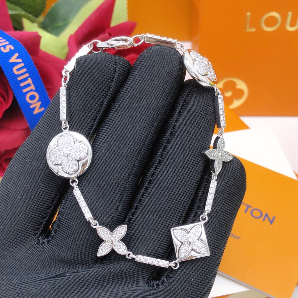 Louis Vuitton Silver-Tone Monogram Crystal Accent Bracelet - album image 7